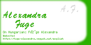 alexandra fuge business card